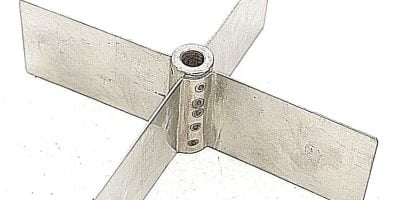 NEW, NO BOX! BINDICATOR PADDLE 4-VANE OPEN IMPELLER 7-1/16″X2″ 3/8″BORE(B286) 1