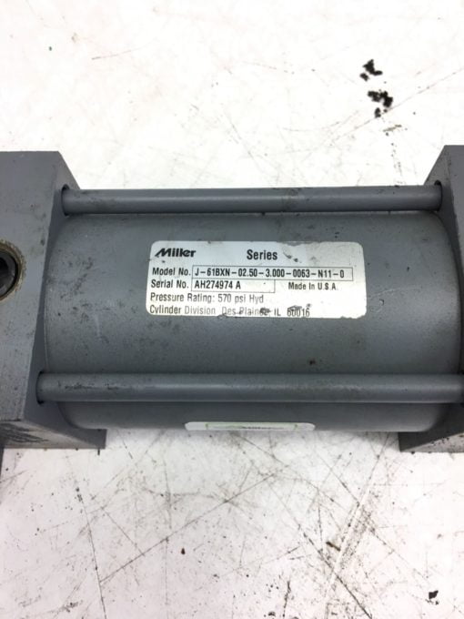 USED Parker Miller Hydraulic Cylinder Bore 2.50 Stroke 3