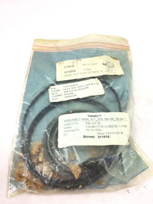 NEW TAMROTOR MARINE NT0228 SEAL KIT FOR INTAKE VALVE, 308-164-08, FAST SHIP! H17 1