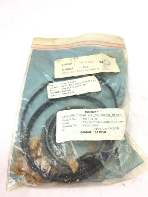 NEW TAMROTOR MARINE NT0228 SEAL KIT FOR INTAKE VALVE, 308-164-08, FAST SHIP! H17 1