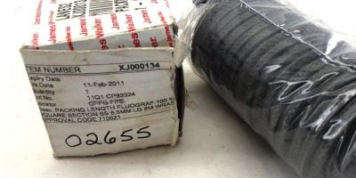 James Walker XJ000134 Solid Fluograf Gland & Valve Packing, 1/4”, 109-680 (B412) 1
