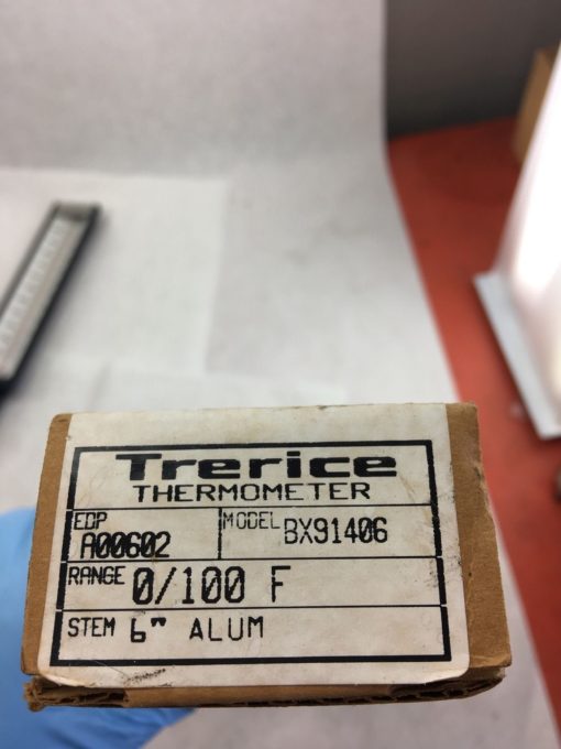 NEW IN BOX TRERICE BX91406 A00602 THERMOMETER 0/100 F, 6” STEM, FAST SHIP! B114 2