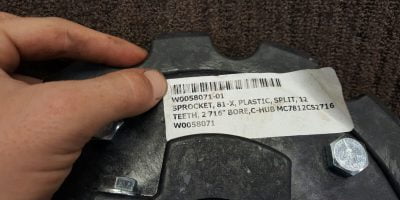 Diversified Plastics Split Hub Sprocket 81X 2 7/16 12 Teeth *NEW* (B204) 1