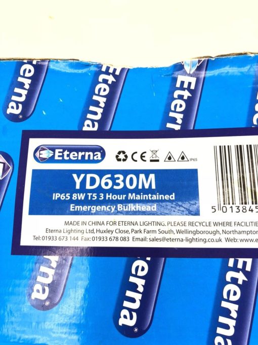 NEW IN BOX ETERNA YD630M EMERGENCY BULKHEAD IP65 8W T5 3 HOUR MAINTAINED (B413) 2