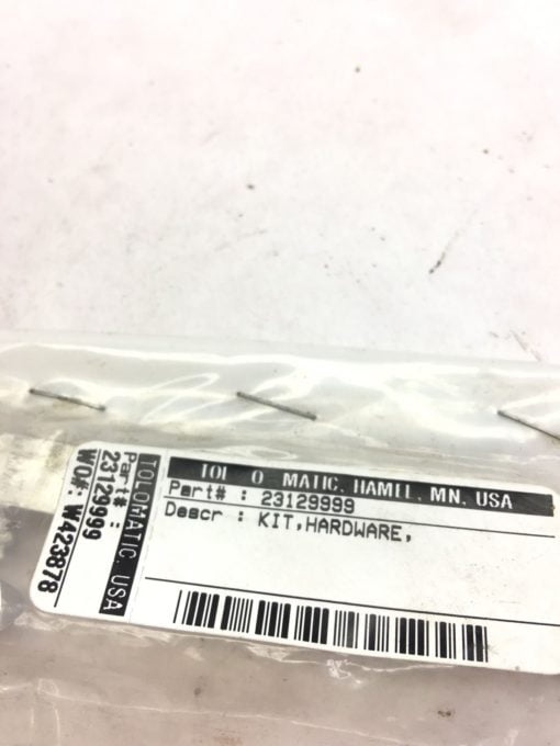 NEW IN BAG TOL O MATIC 23129999 HARDWARE KIT, TOLOMATIC FAST SHIPPING! SB5 2