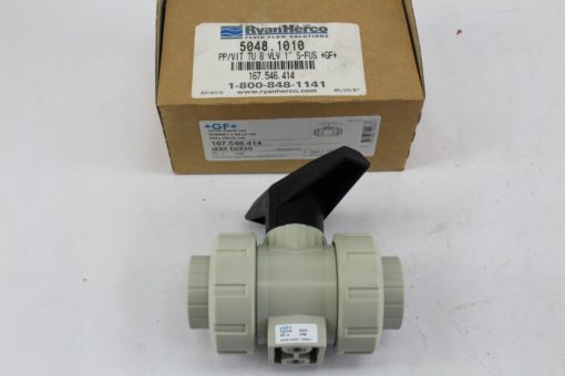 FAST SHIP! GEORGE FISCHER 546 PP/VIT TUB VLV 1-INCH BALL VALVE NEW IN BOX (J33) 1