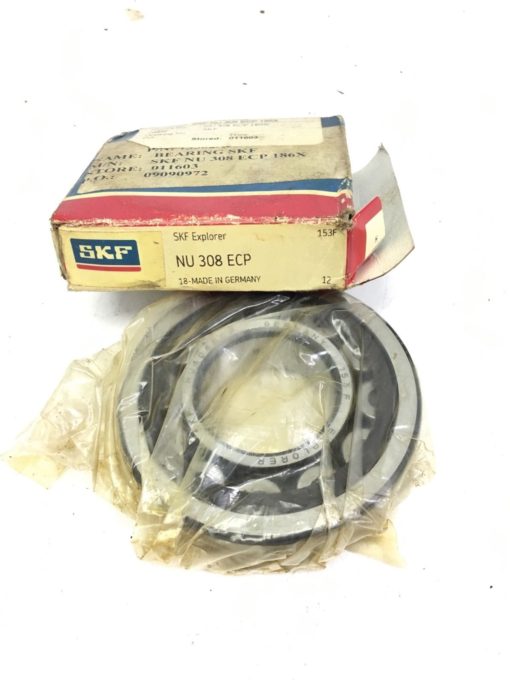 NEW IN BOX SKF Cylindrical Roller Bearing NU 308 ECP, 186X, FAST SHIPPING! B295 1