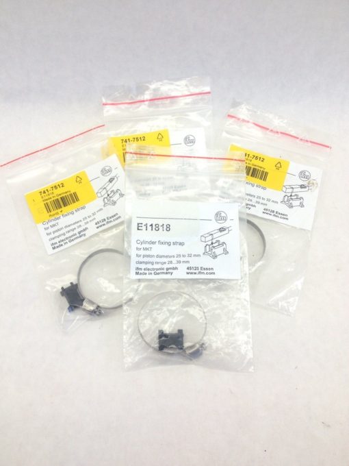 IFM E11818 LINEAR ACTUATOR CYLINDER FIXING STRAP KITS 741-7512 PACK of 4 (A770 1