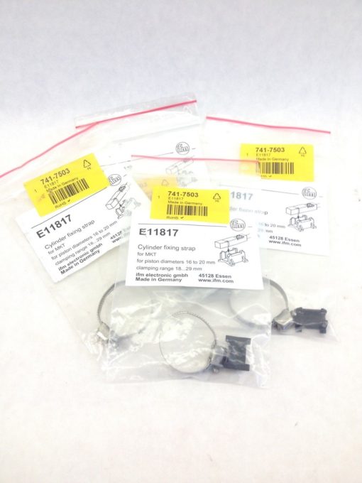 IFM E11817 LINEAR ACTUATOR CYLINDER FIXING STRAP KITS 741-7503 4-PK (A771) 1