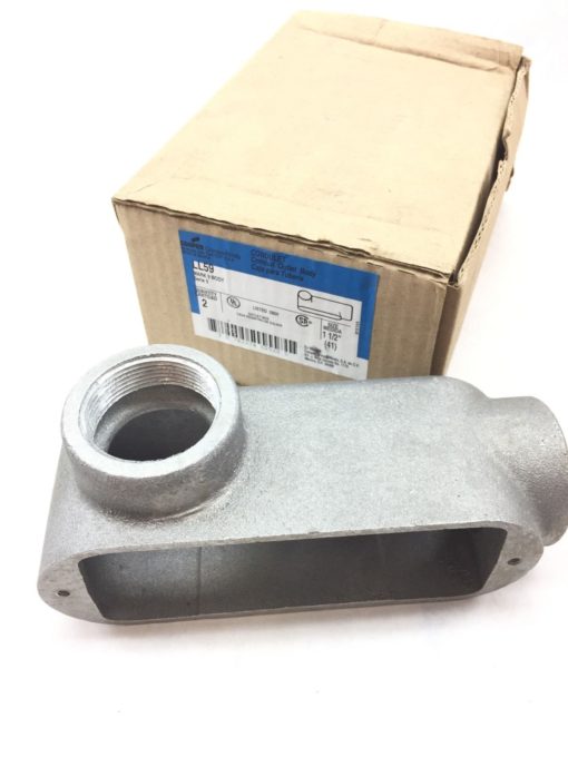 CROUSE-HINDS BY EATON CONDUIT OUTLET BODY LL59 1-1/2″ MARK 9 NEW BOX OF 2 (TLO) 1