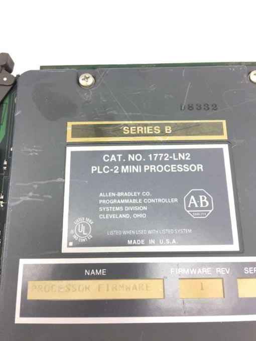 USED GREAT CONDITION ALLEN BRADLEY 1772-LN2 PLC-2 MINI PROCESSOR (B55) 2