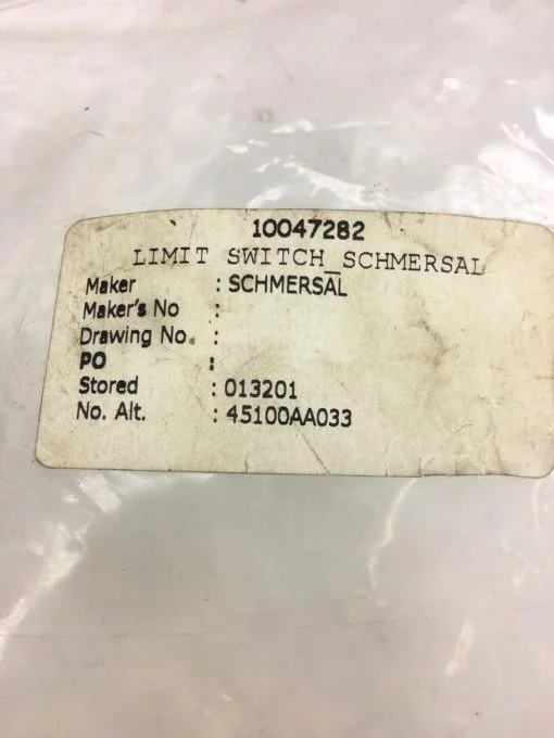 NEW LOT OF 10 IN BAG SCHMERSAL BR21N LIMIT SWITCH, FAST SHIPPING! B313 2