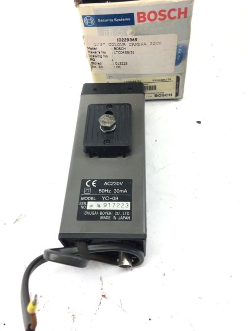 USED CHUGAI BOYEKI CO YC-09 DIGITAL SURVEILLANCE CAMERA, AC230V 50HZ, 30mA, B313 2