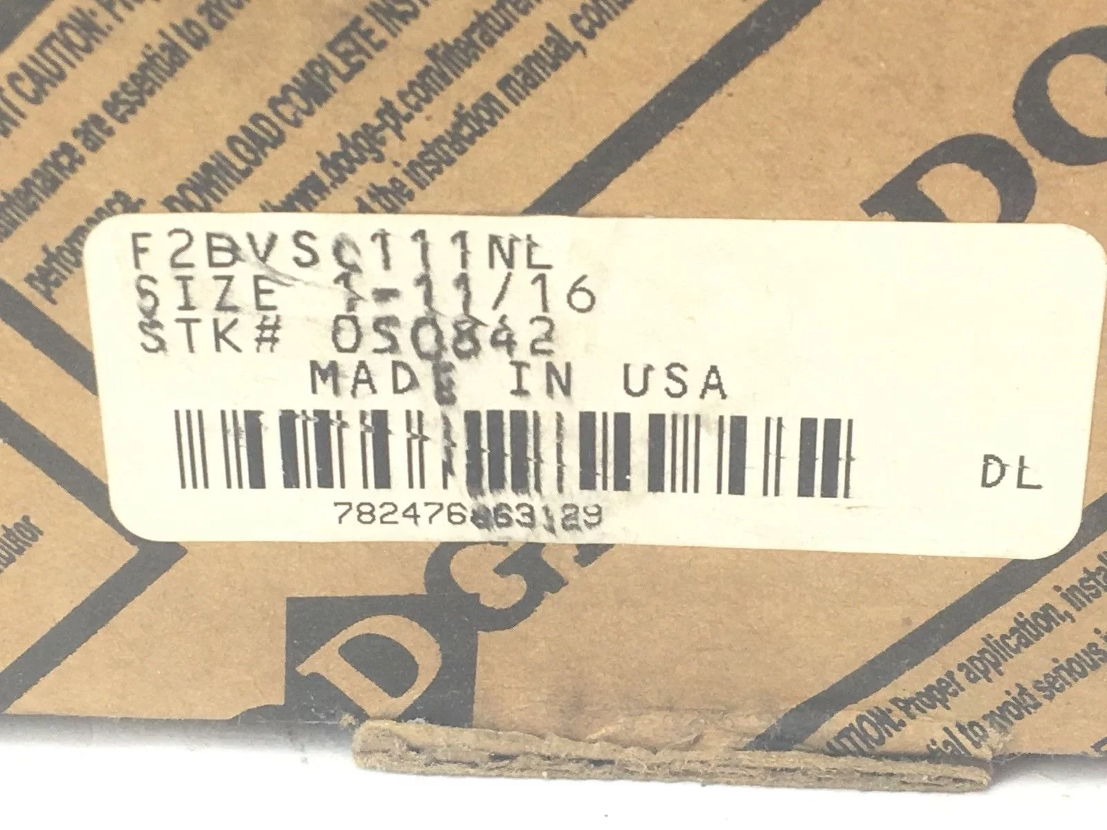 DODGE F2B-VSC-111NL 1-11/16″ 2-BOLT FLANGE BALL BEARING 124056 F2BVSC111NL(B457 2