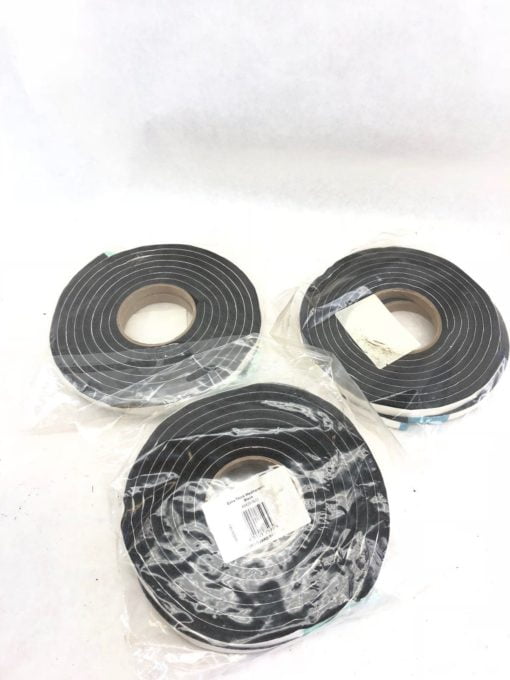 LOT OF 3 NEW STORMGUARD SK11 8HR 40425-0001 EXTRA THICK WEATHERSTRIP, BLACK B432 1