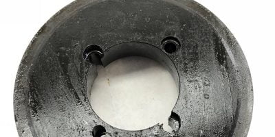 USED UNBRANDED BLACK H150 4830 836 PULLEY, 6” O.D. 2-3/4” I.D