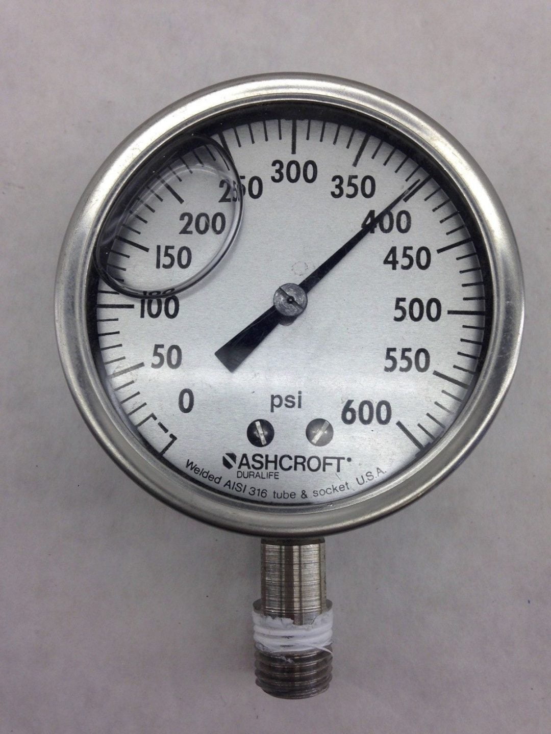 ASHCROFT PRESSURE GAUGE 21/2" 0600 PSI (F67)