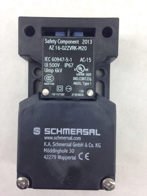 SCHMERSAL AZ 16-02ZVRK-M20 SAFETY INTERLOCK SWITCH (H347) 2