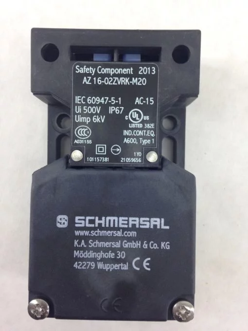 SCHMERSAL AZ 16-02ZVRK-M20 SAFETY INTERLOCK SWITCH (H347) 2