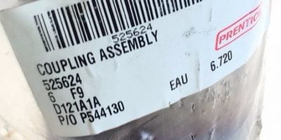 NEW IN BAG PRENTICE COUPLING ASSEMBLY 525624, 5/8 INCH KEYWAY, D121A1A, G90 1