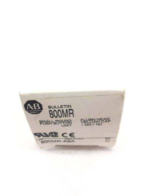 ALLEN BRADLEY 800MR-A9A SERIES C SMALL FLUSH HEAD PUSH BUTTON YELLOW NEW H83 2