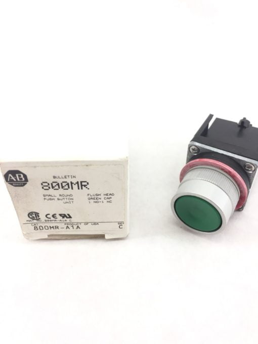 ALLEN BRADLEY 800MR-A1A SERIES C SMALL FLUSH HEAD PUSH BUTTON GREEN NEW H83 1