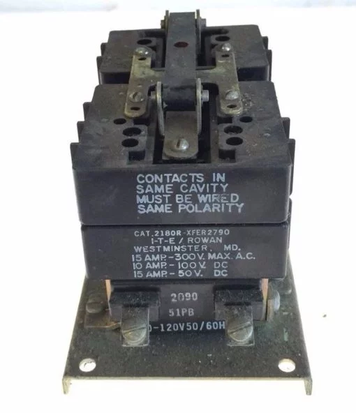 NEW I-T-E ROWAN 2180R-XFER2790 GENERAL PURPOSE RELAY 110/120VAC 50/60HZ, G96 1