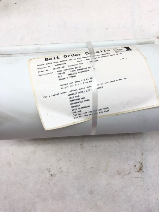 NEW HABASIT FNB-5E CONVEYOR BELT ENDLESS FLEXPROOF 8M430 X 270MM, (TLO) 1