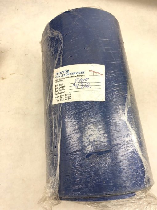 NEW PROCTOR CONVEYOR 2PUB 1M530 LENGTH 250MM WIDTH CONVEYOR BELT, BLUE, (TLO) 1