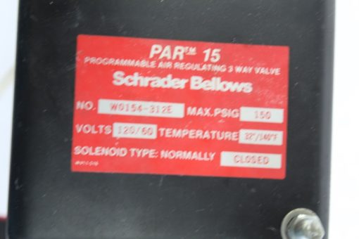 Schrader Bellows Par 15 W0154-312E 3 Way Valve *NEW OTHER* (B250) 2