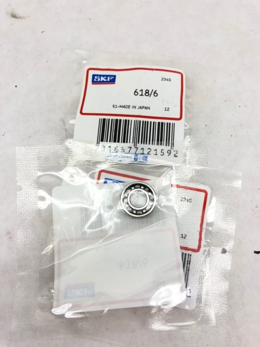 LOT OF 3 NEW IN BAG SKF 618/6 Single Row Ball Bearing, FAST SHIP! (H349) 2