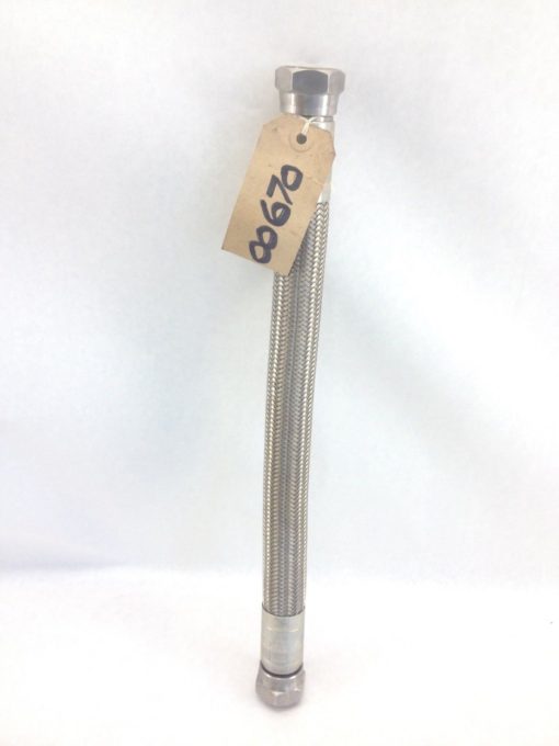 HD SS OVER-BRAIDED FLEXIBLE METAL CONDUIT w/ FITTINGS 1”ID x 18