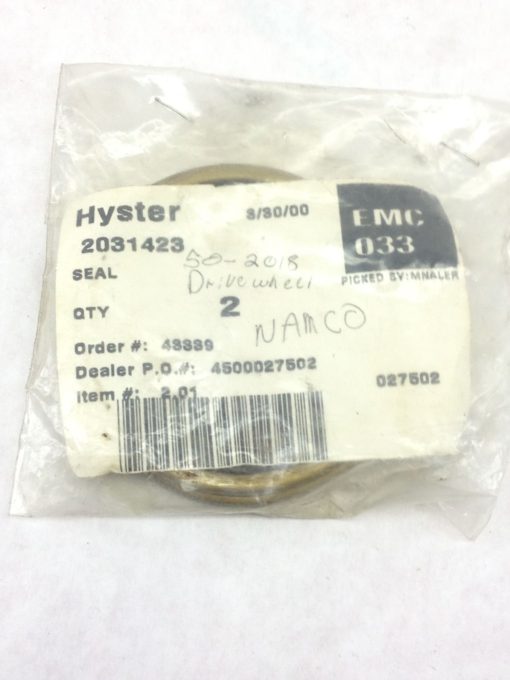NEW! HYSTER 2031423 SEAL 2-PACK FAST SHIP!!! (H155) 1