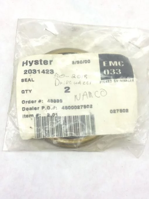 NEW! HYSTER 2031423 SEAL 2-PACK FAST SHIP!!! (H155) 1