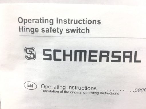 SCHMERSAL VAL0207454 HINGED SAFETY GATE SWITCH 101182711 (F289) 3