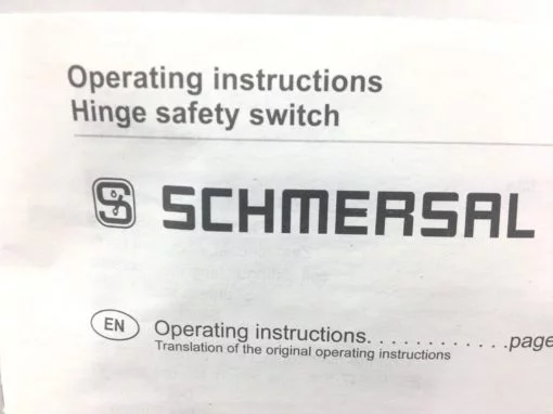 SCHMERSAL VAL0207454 HINGED SAFETY GATE SWITCH 101182711 (F289) 3