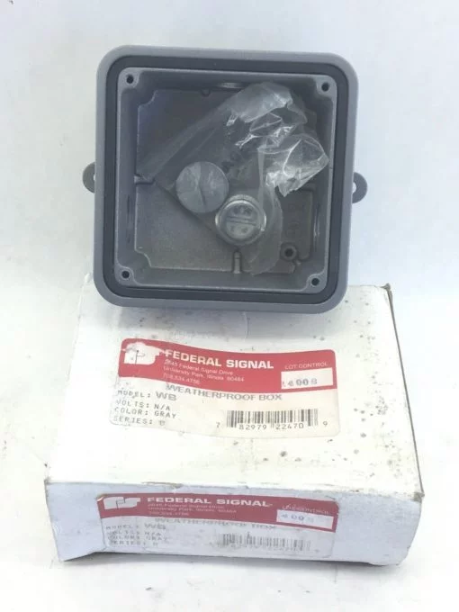 FEDERAL SIGNAL WB GREY WEATHERPROOF BOX (F289) 1