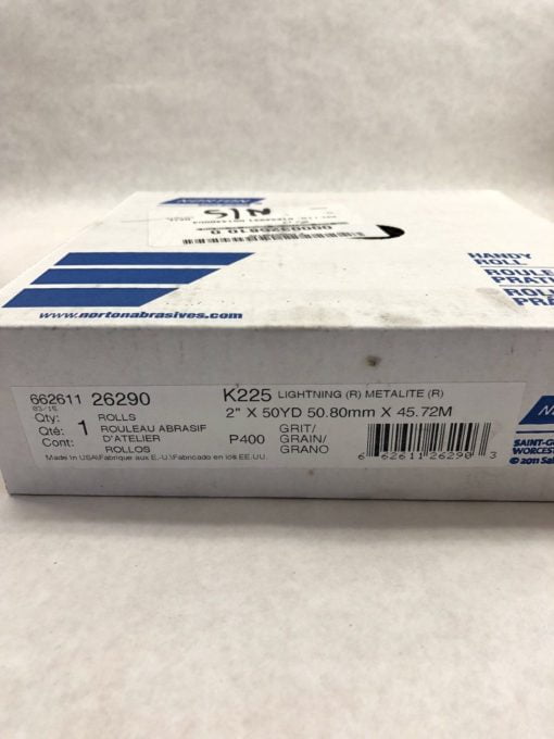 NORTON K225 METALITE ABRASIVE ROLL, CLOTH BACKING, ALUMINUM OXIDE 2” (B459) 2