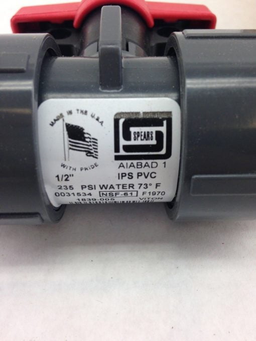 SPEARS PLASTIC VALVES 1839-005 BALL VALVE (F285) 2