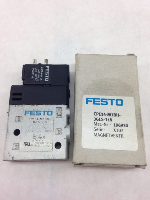 FESTO CPE14-M1BH-3GLS-1/8 SERIES X302 SOLENOID VALVE (A854) 2