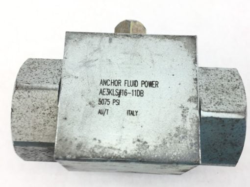 NNB! ANCHOR FLUID POWER AE3KLS#16-11DB 3-WAY BLOCK BALL VALVE FAST SHIP!!(HB10) 2