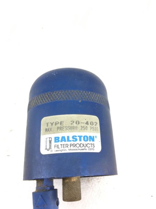 NEW BALSTON 20-402 FILTER ELEMENT MAX PRESSURE 250 PSIG, FAST SHIPPING! B369 2