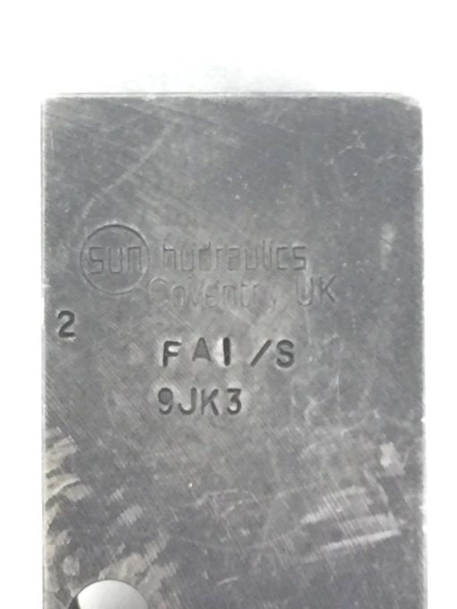 SUN HYDRAULICS FAI/S 9JK3 VALVE BLOCK for CARTRIDGE VALVE (A697) 1