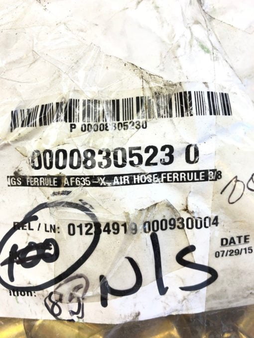 NEW IN BAG 75-85 IGS AF635-X BRASS FERRULE AIR HOSE, FAST SHIP! (B459) 2