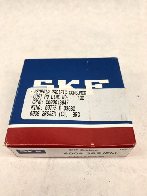 SKF 6008 2RSJEM SINGLE ROW BALL BEARING (J30) 1