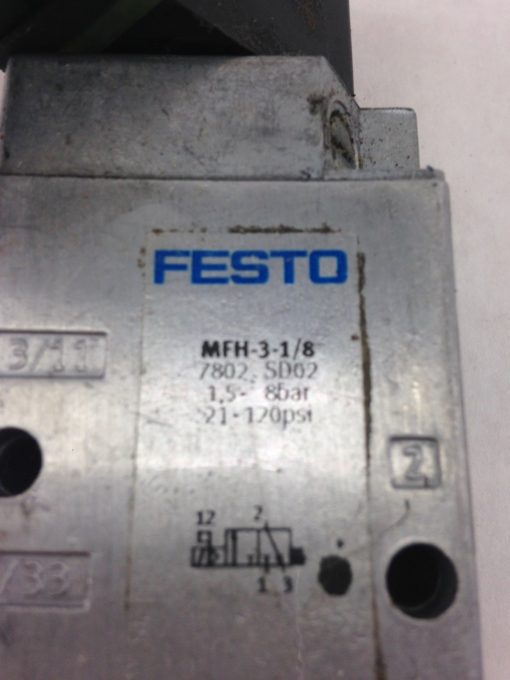 FESTO MFH-3-1/8 SOLENOID VALVE MFH31/8 (A853) 2