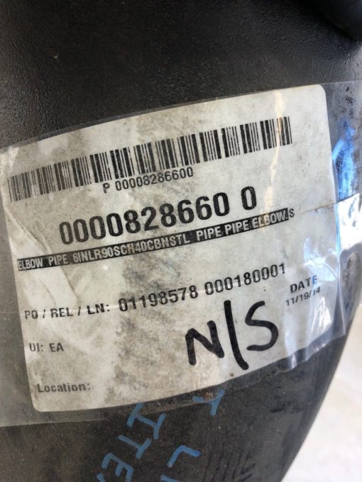 NEW 6” 90 DEGREE ELBOW FITTING SCH40CBNSTL PIPE ELBOW, FAST SHIP! (B461) 2