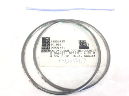 4.88X4.50, 0.12 TH METAL O-RING SPIRAL GASKET 10001491 001242.868