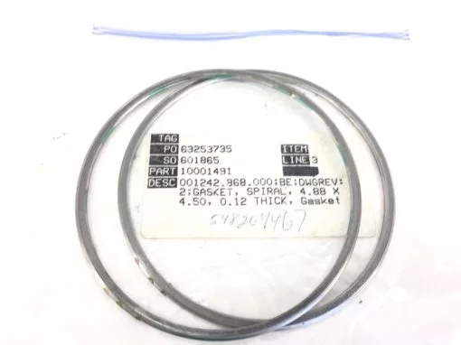 4.88X4.50, 0.12 TH METAL O-RING SPIRAL GASKET 10001491 001242.868