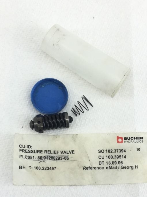 NIB! BUCHER HYDRAULICS PLC051 PRESSURE RELIEF VALVE FAST SHIP!!! (A238) 1